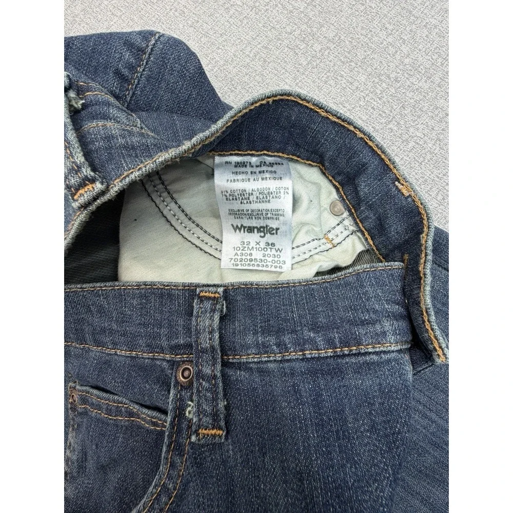 Wrangler Authentics Mens Straight Leg Jeans Dark Wash W32 L36 Denim NWT